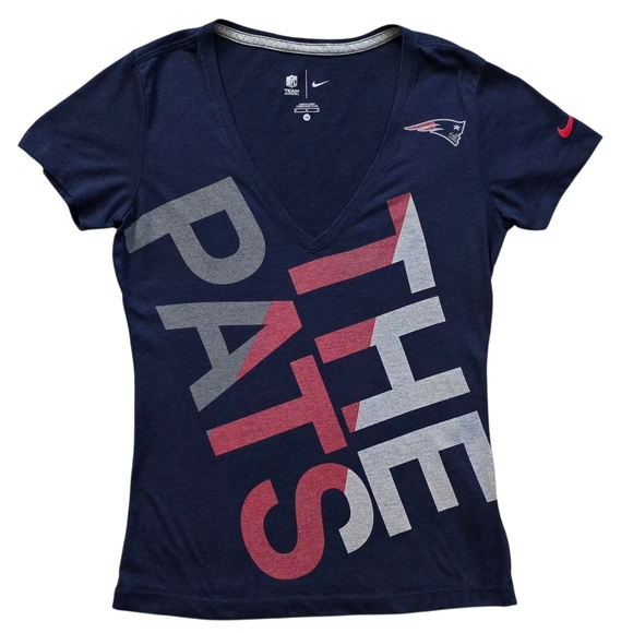Nike Tops - Women's New England Patriots Nike NFL Team Apparel V-Neck T-Shirt